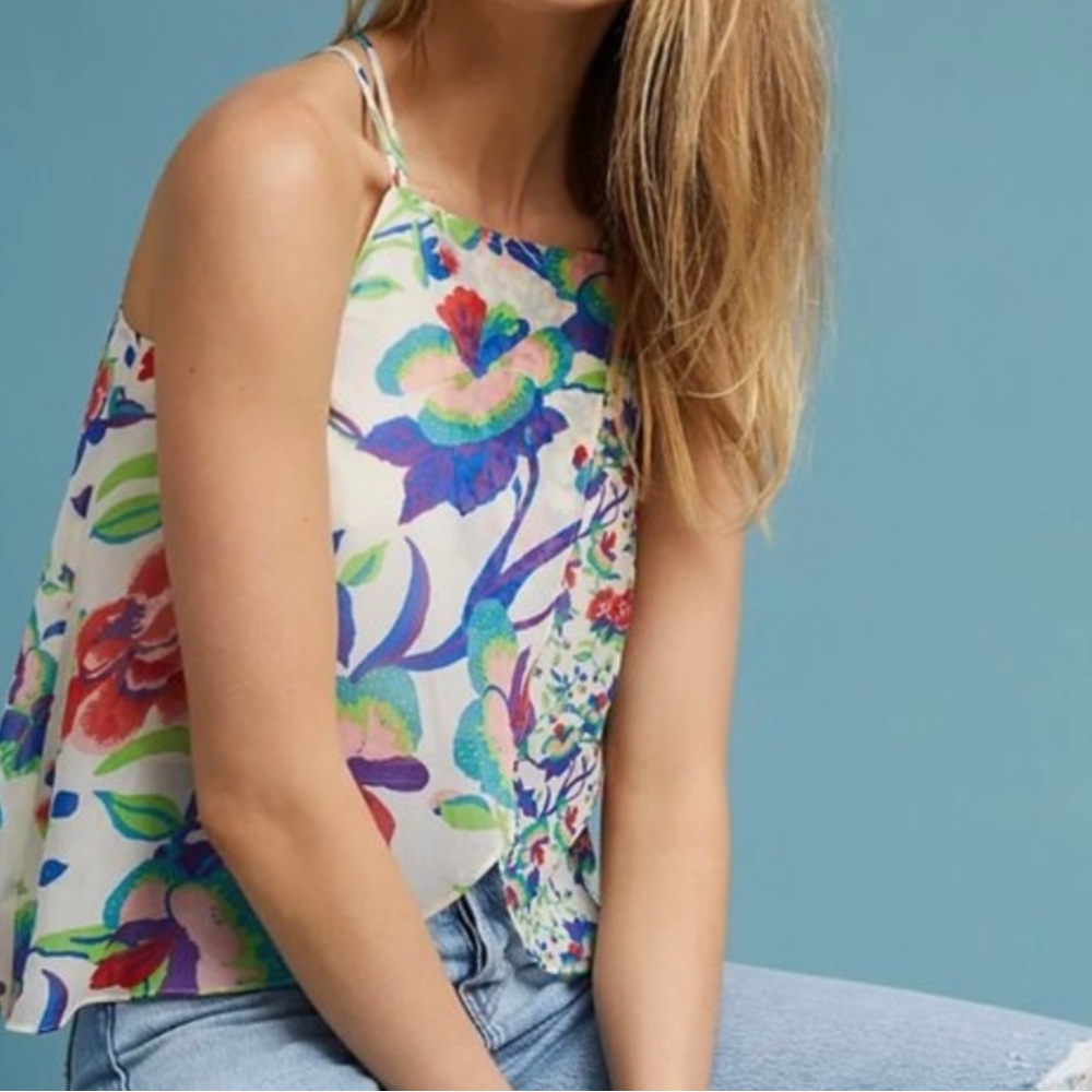 Maeve by Anthropologie Floral Wrap Cami